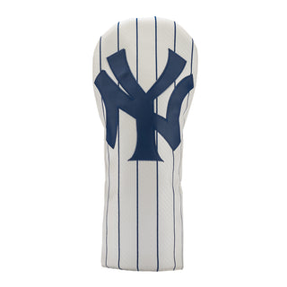 MLB officially licensed New York Yankees white and blue pinstripe driver golf headcover.