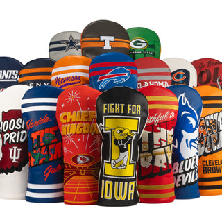 Hometown Brands officially licensed golf headcovers for NFL, MLB, NCAA and college teams.