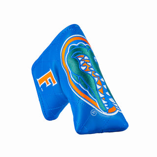 University of Florida Gators blue diamond quilt stitched blade golf headcover officially licensed. 