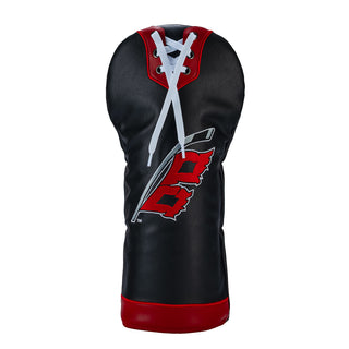 Hometown Brands x Carolina Hurricanes official NHL driver golf headcover with lace up collar and embroidered logo detail.