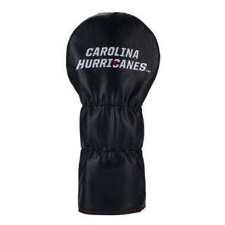 Hometown Brands x Carolina Hurricanes official NHL driver golf headcover with lace up collar and embroidered logo detail.