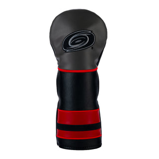 Hometown Brands Carolina Hurricanes official NHL fairway wood golf headcover with black and red colors and team embroidered logo.