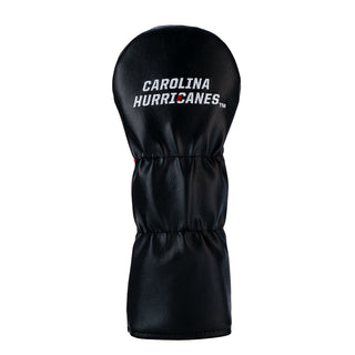Hometown Brands Carolina Hurricanes official NHL fairway wood golf headcover with black and red colors and team embroidered logo.