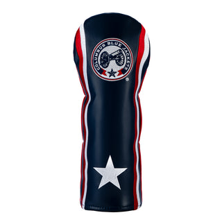 Golf club head cover with Columbus Blue Jackets logo on a white background