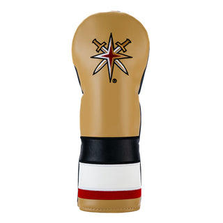 Hometown Brands x Vegas Golden Knights official NHL golf fairway wood headcover with gold and black material and embroidered logo.