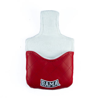 Hometown Brands x University of Alabama official red diamond stitched mallet putter golf headcover.