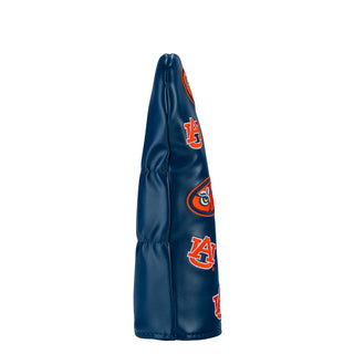Navy blue fairway golf club head cover with Auburn University logo on a white background