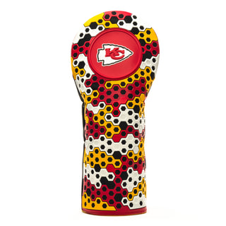 NFL Kansas City Chiefs Hex Driver golf Headcover in Black Red White and Yellow