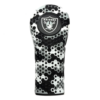 NFL Las Vegas Raiders Hex Driver Headcover in Black White and Gray