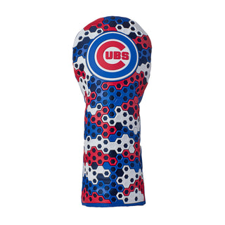 MLB Chicago Cubs hex driver golf headcover in red, white, and blue.