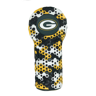 NFL Green Bay Packers driver golf headcover in green, yellow, black and white.