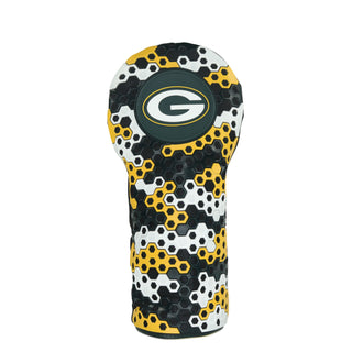 NFL Green Bay Packers fairway wood golf headcover in green, yellow, black and white.