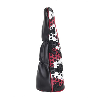 Red, White, Black Hex Indiana University Driver golf headcover.