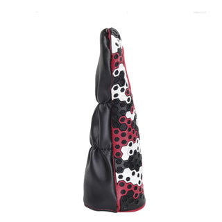 Red, White, Black Hex Indiana University fairway golf headcover.