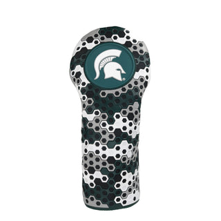 Green, Gray, Black and White MSU Fairway golf club headcover.