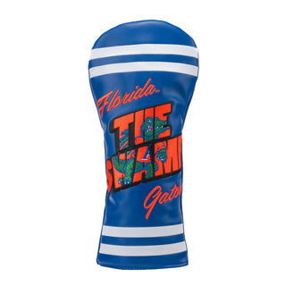 University of Florida The Swamp driver headcover in blue, orange, green, blue and white.