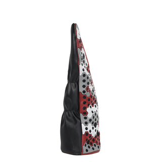 North Carolina State University fairway headcover in red, gray, white and black. 