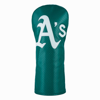 Official MLB Athletics green driver golf headcover with A's logo by Hometown Brands.