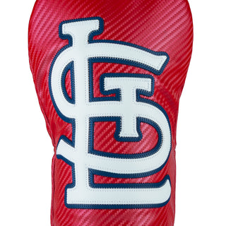 Official MLB St. Louis Cardinals Red and white driver golf headcover.