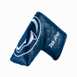 Navy blue blade golf club headcover with a Penn State Nittany Lions logo on a white background